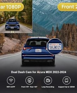 Dash Camera-FITCAMX-Fitcamx 2K Dual Dash Cam Suitable for Acura MDX 2022 2023 2024 Gen4 (with Auto Dimming Mirror)- OEM Look 2