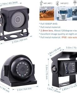 Dash Camera-JOINLGO-JOINLGO 4-CH 1080P Mobile Vehicle Bus CCTV DVR Video Recorder Kit with Night Vision Waterproof Side Front Rear View Car Camera 7 inches IPS Monitor for Truck Van Fleet 2