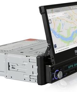 Dash Camera-Pyle-Pyle Single DIN In Dash Android Car Stereo Head Unit w/ 7inch Flip Out Touch Screen Monitor – Audio Video Receiver System w/ GPS Navigation- Bluetooth 2