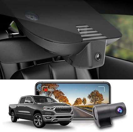 Dash Camera-FITCAMX-Fitcamx 2K Dual Dash Cam Suitable for RAM 1500 (Model B) 2019 2020 2021 2022 2023 2024 Rebel Big Horn Laramie- OEM Look Dash Camera-FITCAMX-Fitcamx 2K Dual Dash Cam Suitable for RAM 1500 (Model B) 2019 2020 2021 2022 2023 2024 Rebel Big Horn Laramie- OEM Look