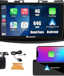 Dash Camera-KUNFINE-Kunfine Car CarPlay Android Auto Navigation Stereo GPS Radio Reverse Camera Display 9″ IPS Touchscreen Headunit Tablet Pad Media Player for Suzuki Swift 2010-2016- if Applicable Quad Core 4G+64G