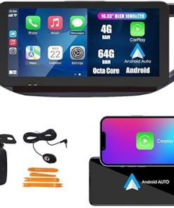 Dash Camera-KUNFINE-Kunfine Car CarPlay Android Auto Navigation Stereo GPS Radio Reverse Camera Display 10.33″ QLED Touchscreen Headunit Tablet Pad Media Player for Honda CRV 2012-2016- if Applicable Octa Core 4G+64G