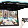 Dash Camera-XTRONS-XTRONS 11.6 Inch Car Overhead Roof Mounted Monitor Screen Ultra-Thin Flip Down TV for Cars 1080P Car Video Player with Built-in Speaker Support IR- USB