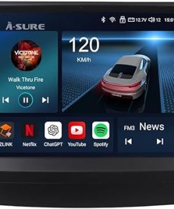 Dash Camera-ASURE-ASURE 9 inch Car Stereo Radio Upgrade for Toyota Prius 2004-2009-8Core 4G+64G Android System Car GPS Navigation Unit with 1280×720 HD Touchscreen