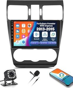 Dash Camera-Zomolither-1+32G Android 13 Car Radio Stereo for Subaru Forester WRX Impreza 2013 2014 2015 with GPS Navigation Head Unit Bluetooth-9″ IPS Touch Screen Mirror Link WiFi FM/RDS Radio USB SWC+Backup Camera&MIC