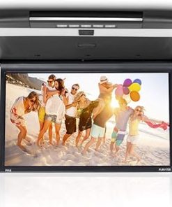 Dash Camera-Pyle-Pyle Car Overhead Monitor Screen Display – 17.3 inch. LCD Vehicle Flip Down Roof Mount Console – HDMI TV Player Control Panel w/ Built-in IR Transmitter for Wireless IR Headphone – Pyle PLRV1725