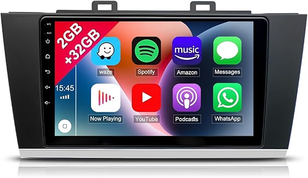 Dash Camera-EWLSAC-Android 13.0 Double Din Car Stereo for Subaru Legacy/Outback 2015-2018- 9 Inch Touch Screen Car Audio Receiver with CarPlay 2 Dash Camera-EWLSAC-Android 13.0 Double Din Car Stereo for Subaru Legacy/Outback 2015-2018- 9 Inch Touch Screen Car Audio Receiver with CarPlay - Image 2