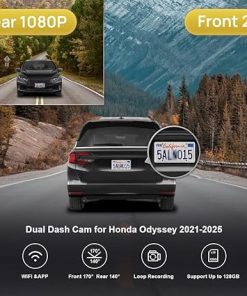 Dash Camera-FITCAMX-Fitcamx 2K Dual Dash Cam for 2021-2025 Honda Odyssey EX LX Touring Elite Sport EX-L- OEM Style 2