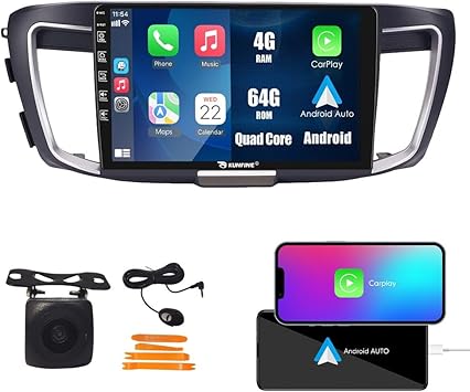 Dash Camera-KUNFINE-Kunfine Car CarPlay Android Auto Navigation Stereo GPS Radio Reverse Camera Display 10″ IPS Touchscreen Headunit Tablet Pad Media Player For Honda Accord 2016-2019 2.4L- if Applicable Quad Core 4G+64G Dash Camera-KUNFINE-Kunfine Car CarPlay Android Auto Navigation Stereo GPS Radio Reverse Camera Display 10" IPS Touchscreen Headunit Tablet Pad Media Player For Honda Accord 2016-2019 2.4L- if Applicable Quad Core 4G+64G