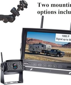 Dash Camera-4UCAM EXTEND YOUR VISION-4Ucam HD 1080P Digital Wireless Backup Camera + 7″ DVR Monitor Quad-View Compatible for Furrion FOS48T-BL/FOC12TA/FRCBRKT-BL Pre-Install Mounting for RV- Truck 2