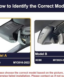 Dash Camera-FITCAMX-Fitcamx Front 4K+Rear 1080P Dash Cam Adapts for Volvo XC90 2016-2022 T5 T6 T8 (Model A)- Integrated OEM Look 2