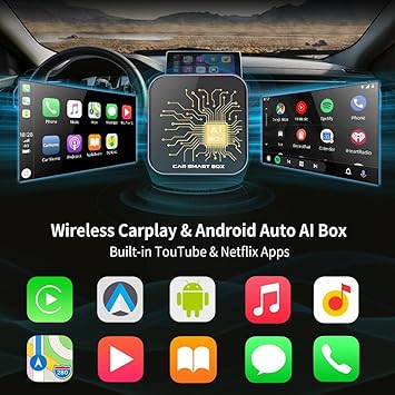 Dash Camera-Unbktom-Wireless Carplay Adapter and Android Auto AI Box Lite for Factory Wired Carplay Cars Android 10.0 Car Smart Box Support Netflix & YouTube & TF Card Plug and Play Low Latency Car Streaming Box 3 Dash Camera-Unbktom-Wireless Carplay Adapter and Android Auto AI Box Lite for Factory Wired Carplay Cars Android 10.0 Car Smart Box Support Netflix & YouTube & TF Card Plug and Play Low Latency Car Streaming Box - Image 3