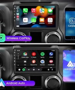 Dash Camera-litillbuly-Android 13 [2GB+64GB] Car Radio Stereo Compatible for Jeep Wrangler JK Gand Cherokee Dodge Ram 1500 with Wireless CarPlay Android Auto/Reverse Camera 2