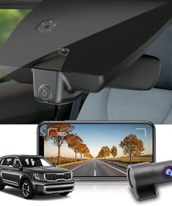 Dash Camera-FITCAMX-Fitcamx 2K Dual Dash Cam Adapts for Kia Telluride 2020 2021 2022 S LX EX SX X-pro X-Line (Part No.S9000)- OEM Style