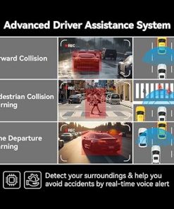 Dash Camera-pelsee-P12 Pro 4K Mirror Dash Cam- 12” Rear View Mirror Camera Smart Driving Assistant w/ADAS and BSD 2