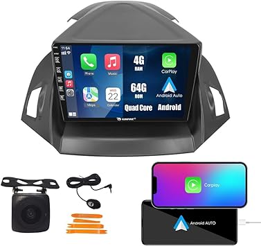 Dash Camera-KUNFINE-Kunfine Car CarPlay Android Auto Navigation Stereo GPS Radio Reverse Camera Display 9″ IPS Touchscreen Headunit Tablet Pad Media Player For Ford Kuga Escape C-Max 13-17- if Applicable Quad Core 4G+64G Dash Camera-KUNFINE-Kunfine Car CarPlay Android Auto Navigation Stereo GPS Radio Reverse Camera Display 9" IPS Touchscreen Headunit Tablet Pad Media Player For Ford Kuga Escape C-Max 13-17- if Applicable Quad Core 4G+64G