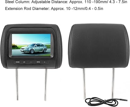 Dash Camera-Keenso-7 in Headrest Car LCD Display- 2pcs 2 Dash Camera-Keenso-7 in Headrest Car LCD Display- 2pcs - Image 2