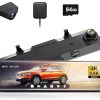 Dash Camera-WOLFBOX-WOLFBOX G900 Rear View Mirror Camera- Mirror Dash Cam 4K Front and 2.5K Rear