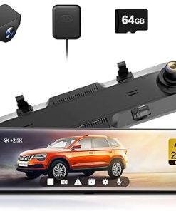 Dash Camera-WOLFBOX-WOLFBOX G900 Rear View Mirror Camera- Mirror Dash Cam 4K Front and 2.5K Rear