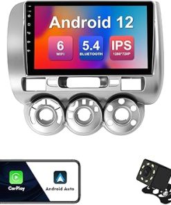 Dash Camera-FeirTon-2+32G 10.1-inch Android 12 Car Stereo for Honda Fit 2004-2007 IPS Touchscreen Screen Car Radio with Carplay & Android Auto Support Backup Camera GPS FM Navi BT SWC