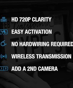 Dash Camera-TYPE S TOURING ITEMS-Type S License Plate Frame HD Wireless Backup Camera- 5″ Monitor with Motion Activation 2