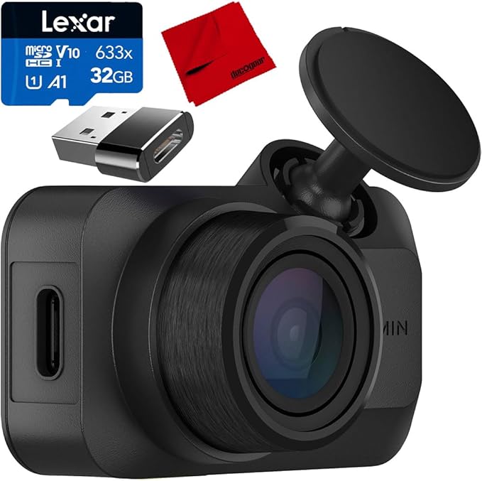 Dash Camera-Garmin-Garmin 010-02899-00 Dash Cam Mini 3 Ultracompact 1080p with 140 Degree Field of View Bundle with Lexar 32GB Memory Card- Microfiber Cleaning Cloth and Deco Essentials Converter Adapter 3 Dash Camera-Garmin-Garmin 010-02899-00 Dash Cam Mini 3 Ultracompact 1080p with 140 Degree Field of View Bundle with Lexar 32GB Memory Card- Microfiber Cleaning Cloth and Deco Essentials Converter Adapter - Image 3