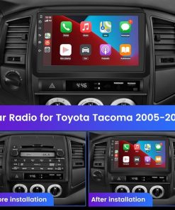 Dash Camera-litillbuly-Android 13 Car Stereo for Toyota Tacoma 2005-2015- 9 Touch Screen Radio Head Unit Support JBL System Wireless Carplay Android Auto WiFi Bluetooth Navigation Reverse Camera – 2+64GB 2