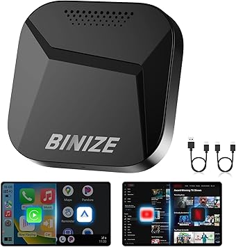 Dash Camera-BINIZE-Binize Carplay Ai Box Android 13 Compatible with Wireless Carplay Wireless Android Auto AI Box Carplay Streaming Video Apps 4+64G Only Support Cars with OEM Wired CarPlay/Android Auto Dash Camera-BINIZE-Binize Carplay Ai Box Android 13 Compatible with Wireless Carplay Wireless Android Auto AI Box Carplay Streaming Video Apps 4+64G Only Support Cars with OEM Wired CarPlay/Android Auto