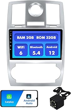 Dash Camera-AUMUME-2+32G Android 12 Double Din Car Stereo for Jeep Chrysler 300C 2004-2011 with 9 Inch Touchscreen Radio Built-in Wireless Carplay/Android Auto/GPS/Bluetooth/FM/AUX-in/SWC/Backup Camera Dash Camera-AUMUME-2+32G Android 12 Double Din Car Stereo for Jeep Chrysler 300C 2004-2011 with 9 Inch Touchscreen Radio Built-in Wireless Carplay/Android Auto/GPS/Bluetooth/FM/AUX-in/SWC/Backup Camera