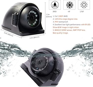 Dash Camera-JOINLGO-JOINLGO 4-CH 1080P AHD Car Camera System Mobile Vehicle Car DVR Loop Real-time Video Recording 4Pcs 2.0MP HD Waterproof IR Rear Back Side View Car Cameras 7 inches VGA Monitor for Truck Bus RV 3 Dash Camera-JOINLGO-JOINLGO 4-CH 1080P AHD Car Camera System Mobile Vehicle Car DVR Loop Real-time Video Recording 4Pcs 2.0MP HD Waterproof IR Rear Back Side View Car Cameras 7 inches VGA Monitor for Truck Bus RV - Image 3