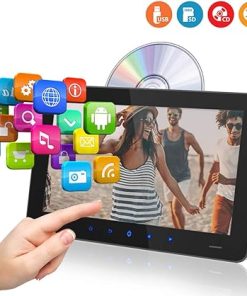 Dash Camera-Pyle-Pyle Car Headrest Mount DVD Monitor – 9.4 Inch Vehicle DVD Video Player -USB TF Card AV Input | Headphone Output