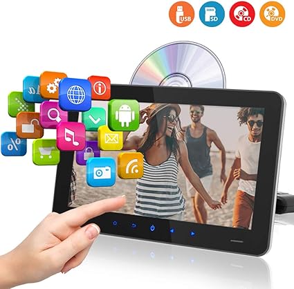 Dash Camera-Pyle-Pyle Car Headrest Mount DVD Monitor – 9.4 Inch Vehicle DVD Video Player -USB TF Card AV Input | Headphone Output 3 Dash Camera-Pyle-Pyle Car Headrest Mount DVD Monitor - 9.4 Inch Vehicle DVD Video Player -USB TF Card AV Input | Headphone Output - Image 3