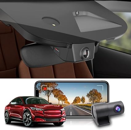 Dash Camera-FITCAMX-Fitcamx Front 2K+Rear 1080P Dash Cam for 2021-2025 Ford Mustang Mach-E GT Select Premium- Integrated OEM Look Dash Camera-FITCAMX-Fitcamx Front 2K+Rear 1080P Dash Cam for 2021-2025 Ford Mustang Mach-E GT Select Premium- Integrated OEM Look