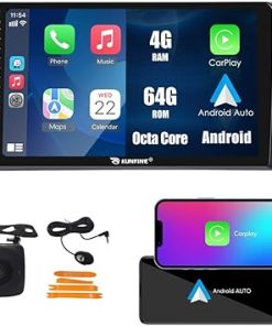 Dash Camera-KUNFINE-Kunfine Car CarPlay Android Auto Navigation Stereo GPS Radio Reverse Camera Display 9″ IPS Touchscreen Headunit Tablet Pad Media Player for Suzuki Sx4 2006-2013- if Applicable Octa Core 4G+64G