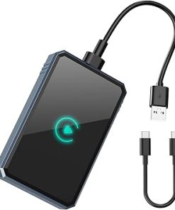 Dash Camera-RIUORKIE-RIUORKIE Wireless Carplay Adapter- Android Auto Wireless Adapter Converts Wired to Wireless CarPlay No Latency Plug & Play Compatible with iOS 10+ & Cars from 2016