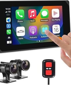 Dash Camera-VSYSTO-VSYSTO Motorcycle Dash Cam Front & Rear 1080P Cameras with 5.0″ Waterproof Touch Screen- Supports CarPlay/Android Auto GPS Navigation and Wi-Fi App Dash Camera-VSYSTO-VSYSTO Motorcycle Dash Cam Front & Rear 1080P Cameras with 5.0″ Waterproof Touch Screen- Supports CarPlay/Android Auto GPS Navigation and Wi-Fi App