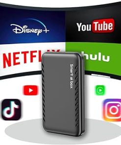 Dash Camera-LLYYEE-2025 Upgrade 4 in 1 Wireless CarPlay and Android Auto Adapter with Netflix/YouTube/Play Store/Screen Mirroring-The Drivebox Pro for Car Autoflix