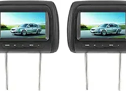 Dash Camera-AOWINHIT-2pcs 7 in Control Adjustable Headrest LCD Video Monitor MP5 Display Black for Universal Car HD 800 x 480 RGB Screen with Infrared Transmitter