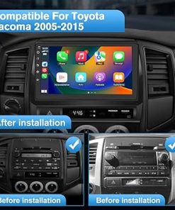Dash Camera-litillbuly-Android 13 Car Stereo for Toyota Tacoma 2005-2015- 9 Touch Screen Radio Head Unit Support JBL System Wireless Carplay Android Auto WiFi Bluetooth Navigation – 2+32GB 2