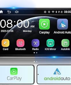 Dash Camera-J-SINIGIDIN-[Upgrade] Double Din Car Stereo with Wireless CarPlay- Wireless Android Auto