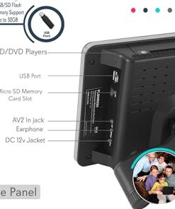 Dash Camera-Pyle-Pyle Car Headrest Mount DVD Monitor – 9.4 Inch Vehicle DVD Video Player -USB TF Card AV Input | Headphone Output 2