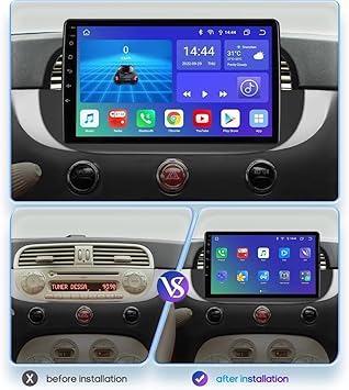 Dash Camera-hizpo-9″ QLED Touchscreen Car Radio Android Stereo Compatible with Fiat 500 2007-2014 with Wireless Carplay/Android Auto UNISOC 7862 8-Core 4+32GB Bluetooth WiFi GPS DSP 2 Dash Camera-hizpo-9" QLED Touchscreen Car Radio Android Stereo Compatible with Fiat 500 2007-2014 with Wireless Carplay/Android Auto UNISOC 7862 8-Core 4+32GB Bluetooth WiFi GPS DSP - Image 2