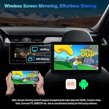 Dash Camera-XTRONS-XTRONS Dual Android 11 Car TV Headrest Monitor Tablet for Back Seat with 2 Bluetooth Headphones- 11.6 Inch Touch Screen Portable Video Player Support Mirror Link 3 Dash Camera-XTRONS-XTRONS Dual Android 11 Car TV Headrest Monitor Tablet for Back Seat with 2 Bluetooth Headphones- 11.6 Inch Touch Screen Portable Video Player Support Mirror Link - Image 3