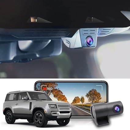 Dash Camera-FITCAMX-Fitcamx 2K Dual Dash Cam for Land Rover Defender 110 90 130 P300 P400 P500 P525 P635 S SE V8- OEM Look 3 Dash Camera-FITCAMX-Fitcamx 2K Dual Dash Cam for Land Rover Defender 110 90 130 P300 P400 P500 P525 P635 S SE V8- OEM Look - Image 3