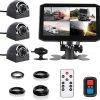 Dash Camera-VSYSTO-VSYSTO 4CH Backup Camera- 7.0” Monitor Truck Dash Cam Vehicle DVR Front & Sides & Rear VGA Camera for Semi Trailer Truck Van Tractor RV with Infrared Night Vision Lens