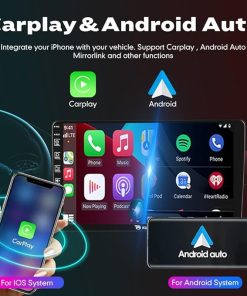 Dash Camera-KUNFINE-Car CarPlay Android Auto Navigation Stereo GPS Radio 9″ IPS Touchscreen Headunit Tablet Media Player for Toyota Rav 4 Corolla Hilux Landcruiser Fortuner Prado- if Applicable Quad Core 2G+32G Brown 2