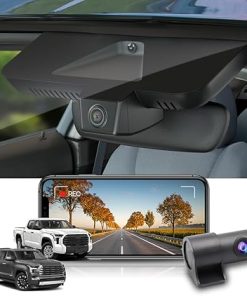 Dash Camera-FITCAMX-Fitcamx 2K Dual Dash Cam for 2022-2025 Toyota Tundra &Sequoia 2023-2025 Limited SR SR5 TRD Pro Limited Platinum (Gen3)- OEM Look