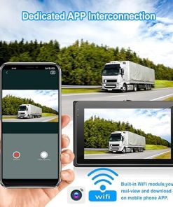 Dash Camera-VSYSTO-VSYSTO 3CH Truck Dash Cam- WiFi 3″ LCD Screen HD 1080P Front & 720P Sides Backup Camera 2