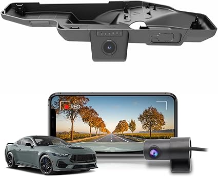 Dash Camera-FITCAMX-Fitcamx Front 2160P+Rear 1080P Dash Cam Adapts for Ford Mustang 2024 2025 Ecoboost GT Premium Dark Horse- OEM Look Dash Camera-FITCAMX-Fitcamx Front 2160P+Rear 1080P Dash Cam Adapts for Ford Mustang 2024 2025 Ecoboost GT Premium Dark Horse- OEM Look
