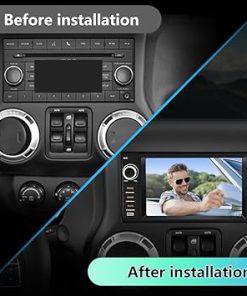 Dash Camera-EagleNav-Car Stereo [2GB+64GB] for Jeep Wrangler JK Compass Patriot/Chrysler/Dodge RAM Charger- 7 inch Touch Screen Android 13 Radio with Bluetooth GPS Wireless CarPlay Andriod Auto 2